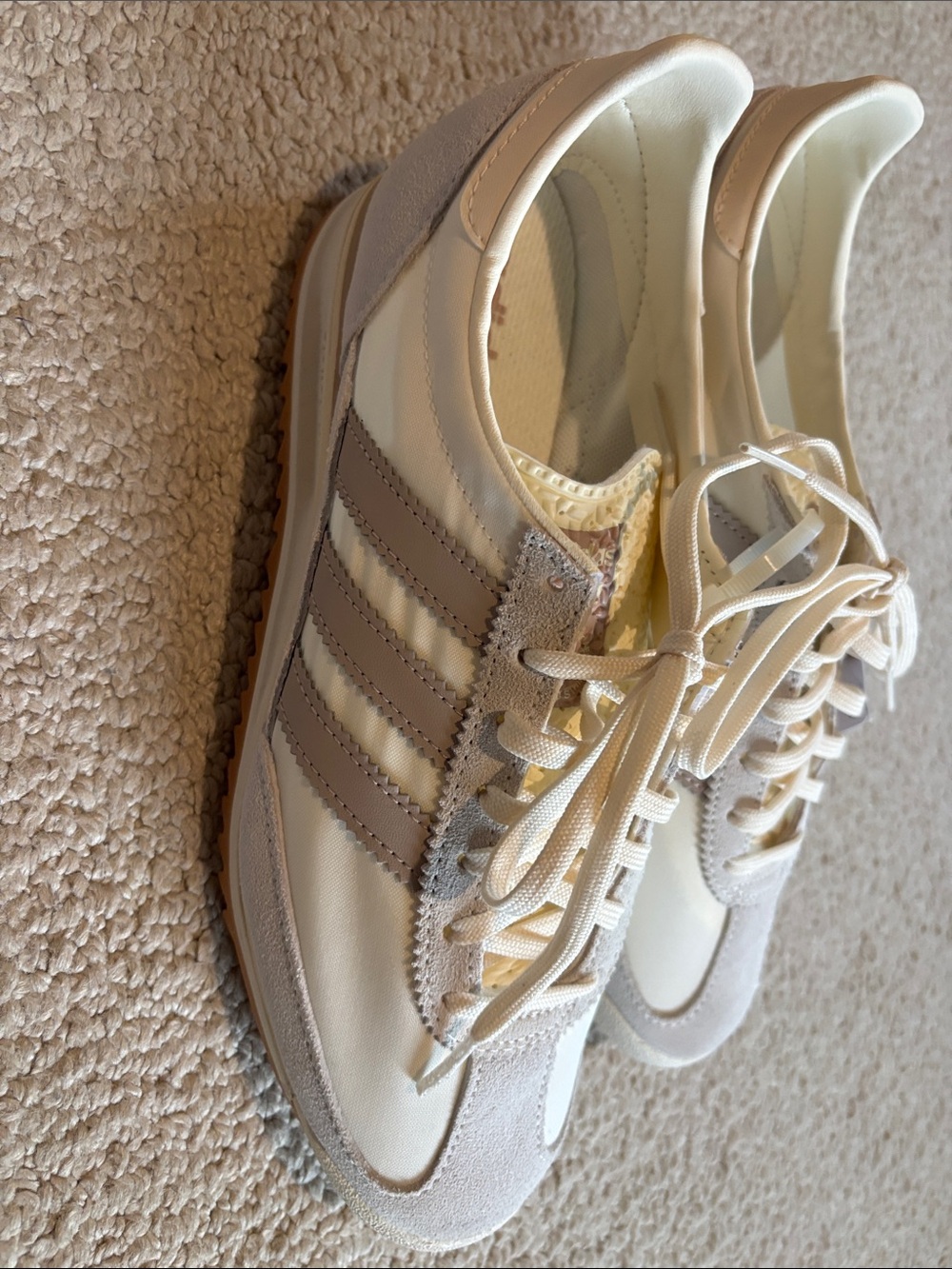 adidas Women's Cream and Taupe Classic Sneaker